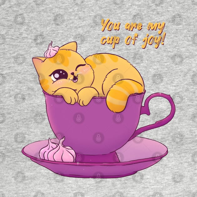 Cup Of Joy Cat by LenasScribbles